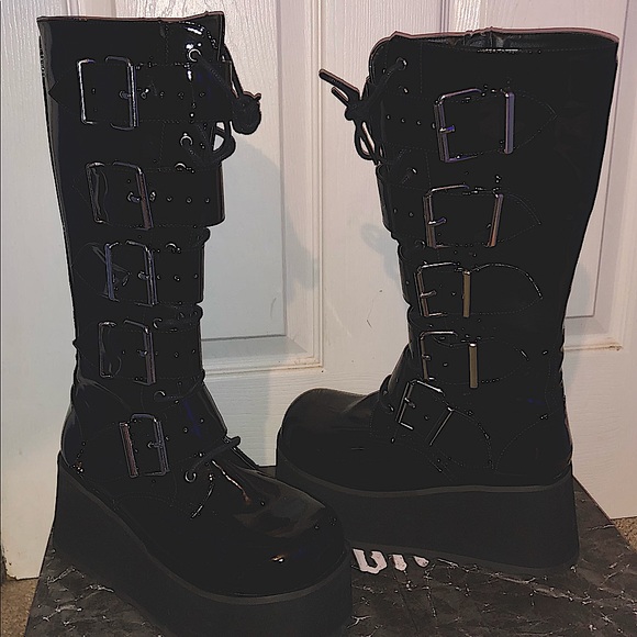 Demonia Trashville-518 Knee High Boots Men’s 7 US main image 4